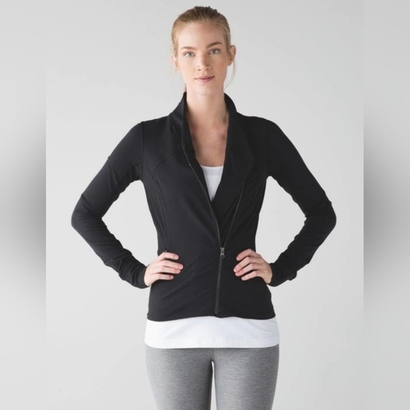 Lululemon Precision Jacket Without Thumb Holes In Black Size 10 - Picture 3 of 13